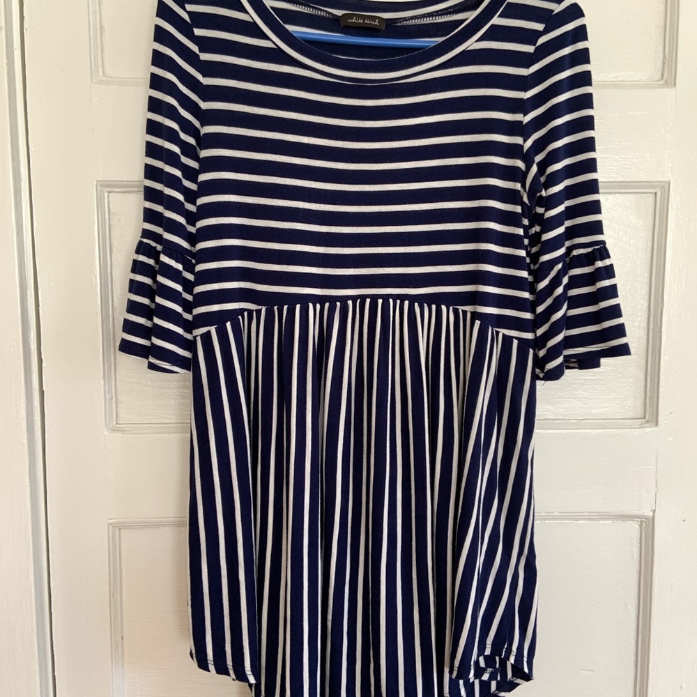 Navy & White Stripe Maternity Tunic